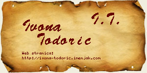 Ivona Todorić vizit kartica